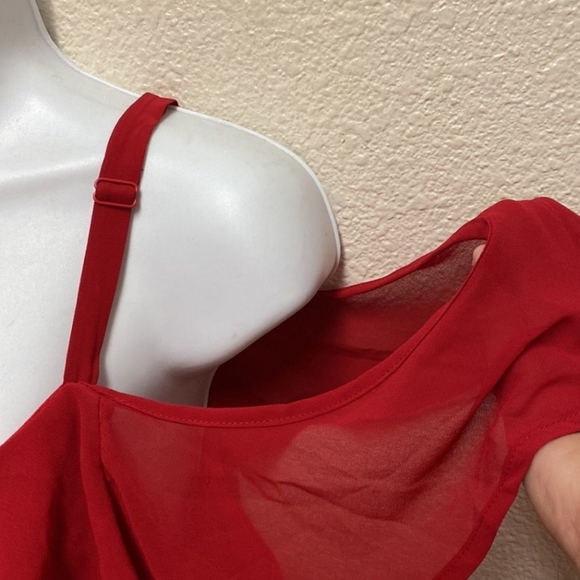 Torrid red chiffon dress - Picture 6 of 8